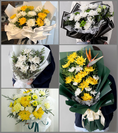四川成都邛崃市羊安镇来龙村白事花束代送
